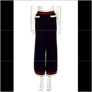 GUCCI 2017 knitted striped wide legs pants. Runway Look 66.
